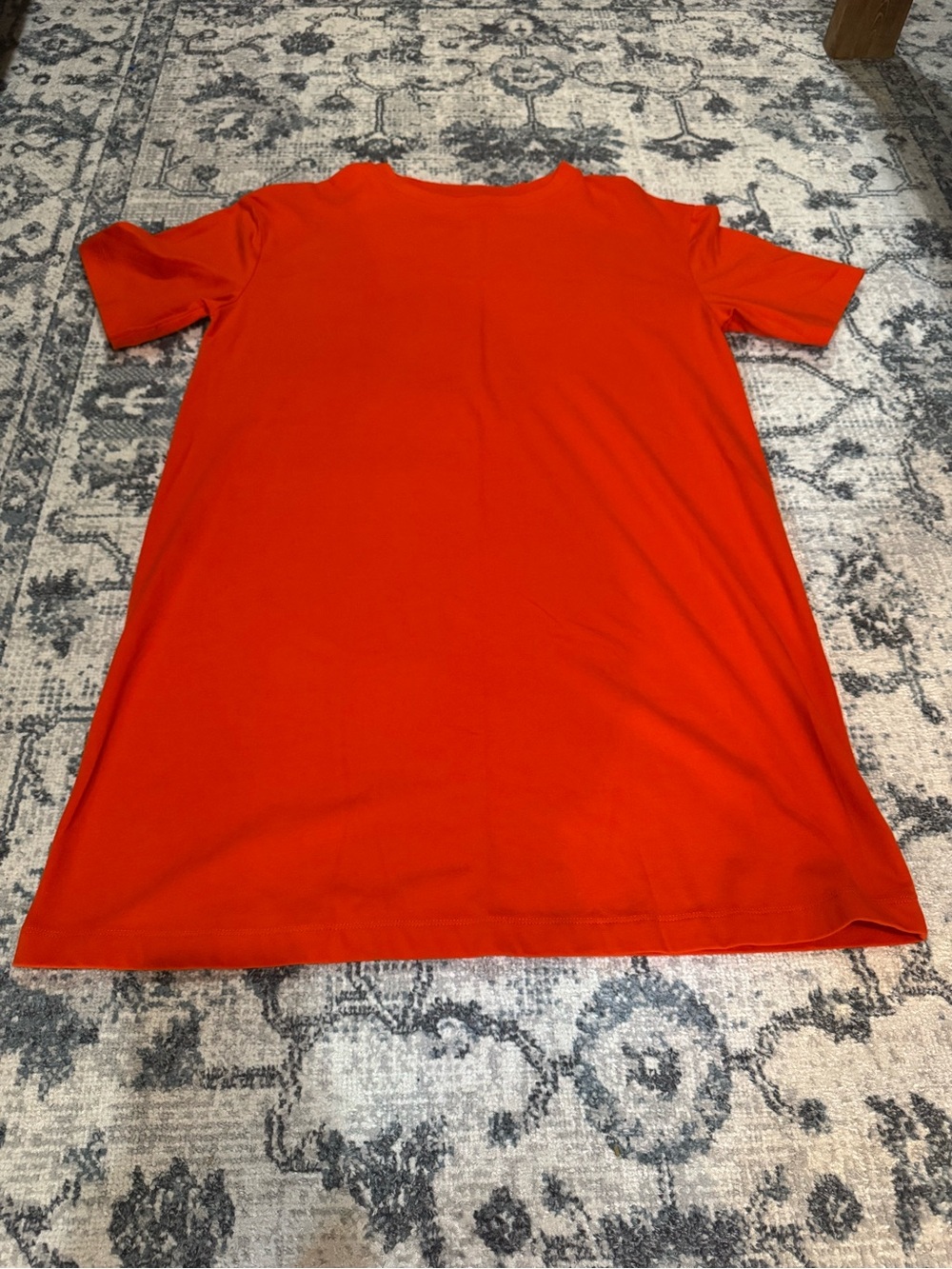 Bright Orange Short Sleeve T-Shirt Dress
